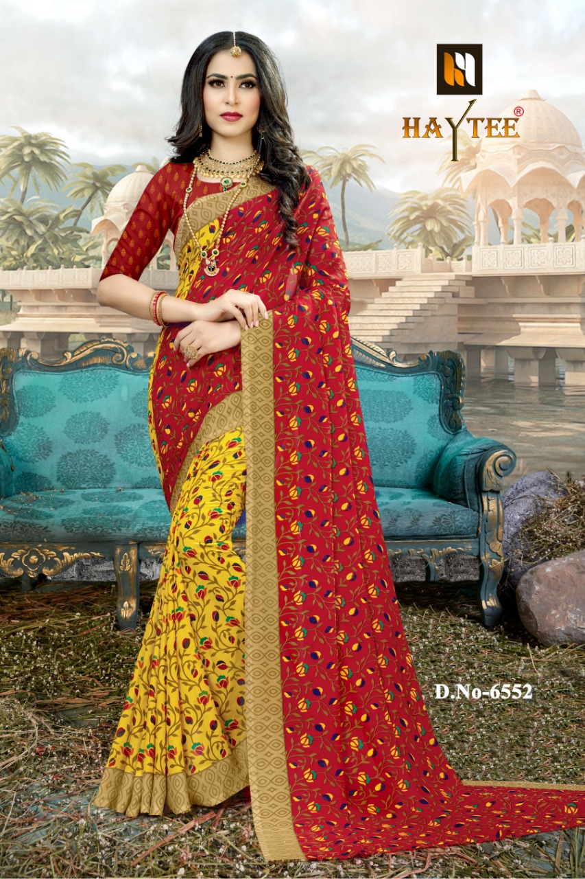 Haytee Presents  Double Dhamaka 60  Printed Sarees Collection