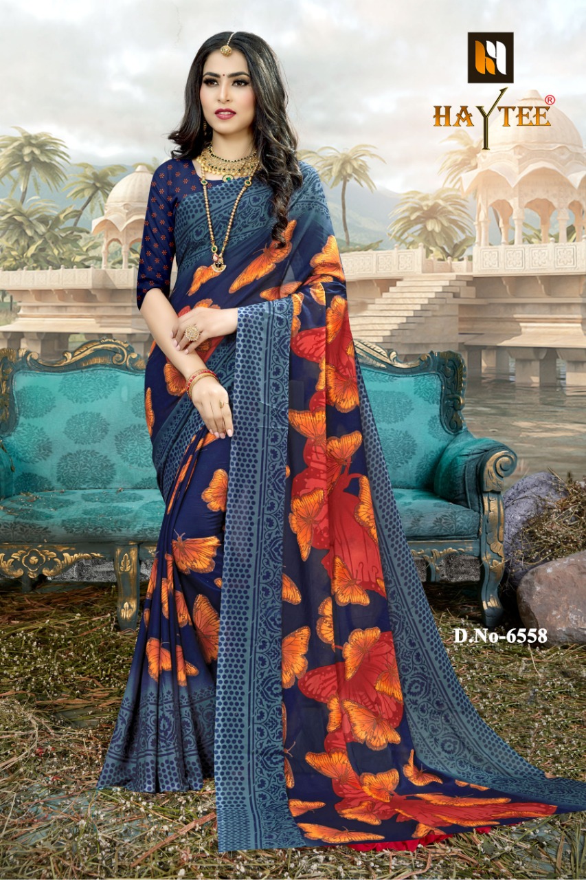 Haytee Presents  Double Dhamaka 60  Printed Sarees Collection