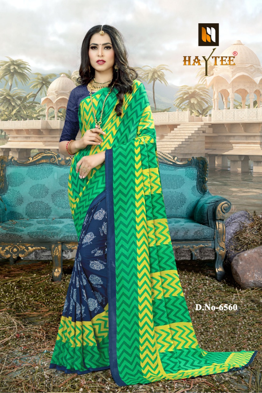 Haytee Presents  Double Dhamaka 60  Printed Sarees Collection