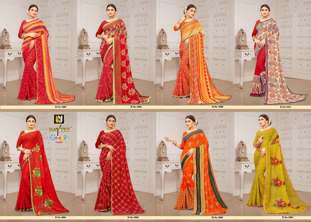 Haytee Presents  Gmail Vol  85   Printed Sarees Collection