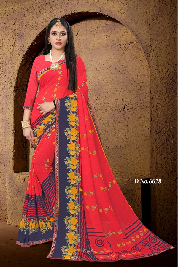 Haytee Presents  Gmail  Vol 86 Printed Saree Collection