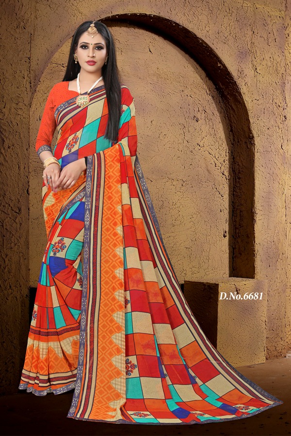 Haytee Presents  Gmail  Vol 86 Printed Saree Collection