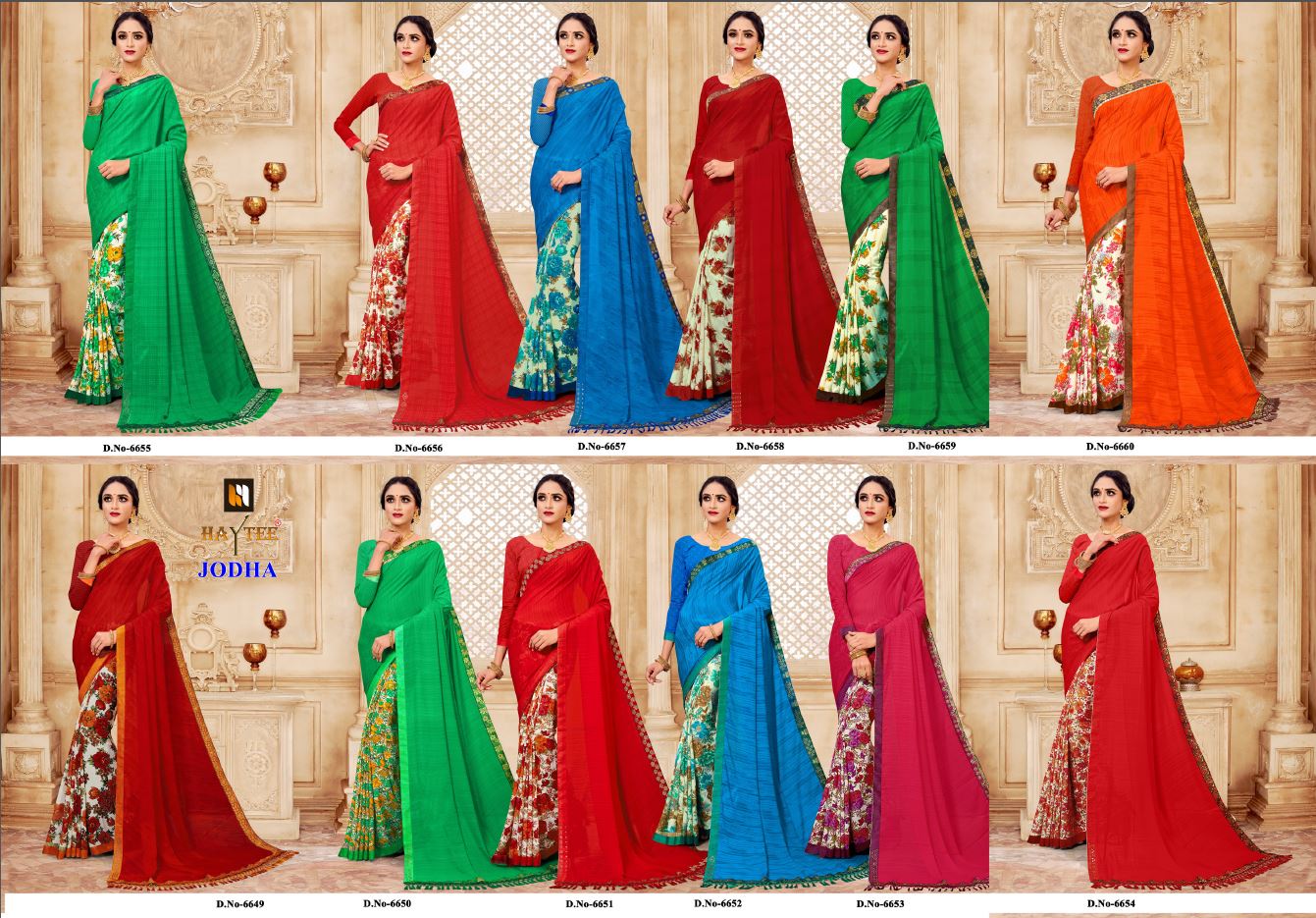 Haytee Presents Jodha Casual Wear Sarees Collection