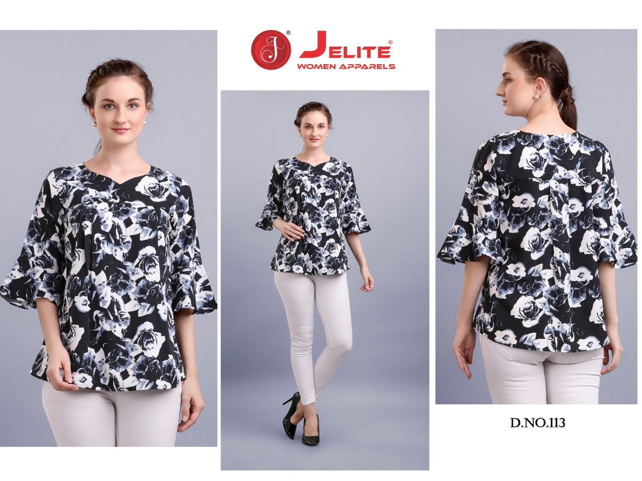 Jelite Presents Tulip Vol 2 Stylish Printed Western Ladies Top Collection