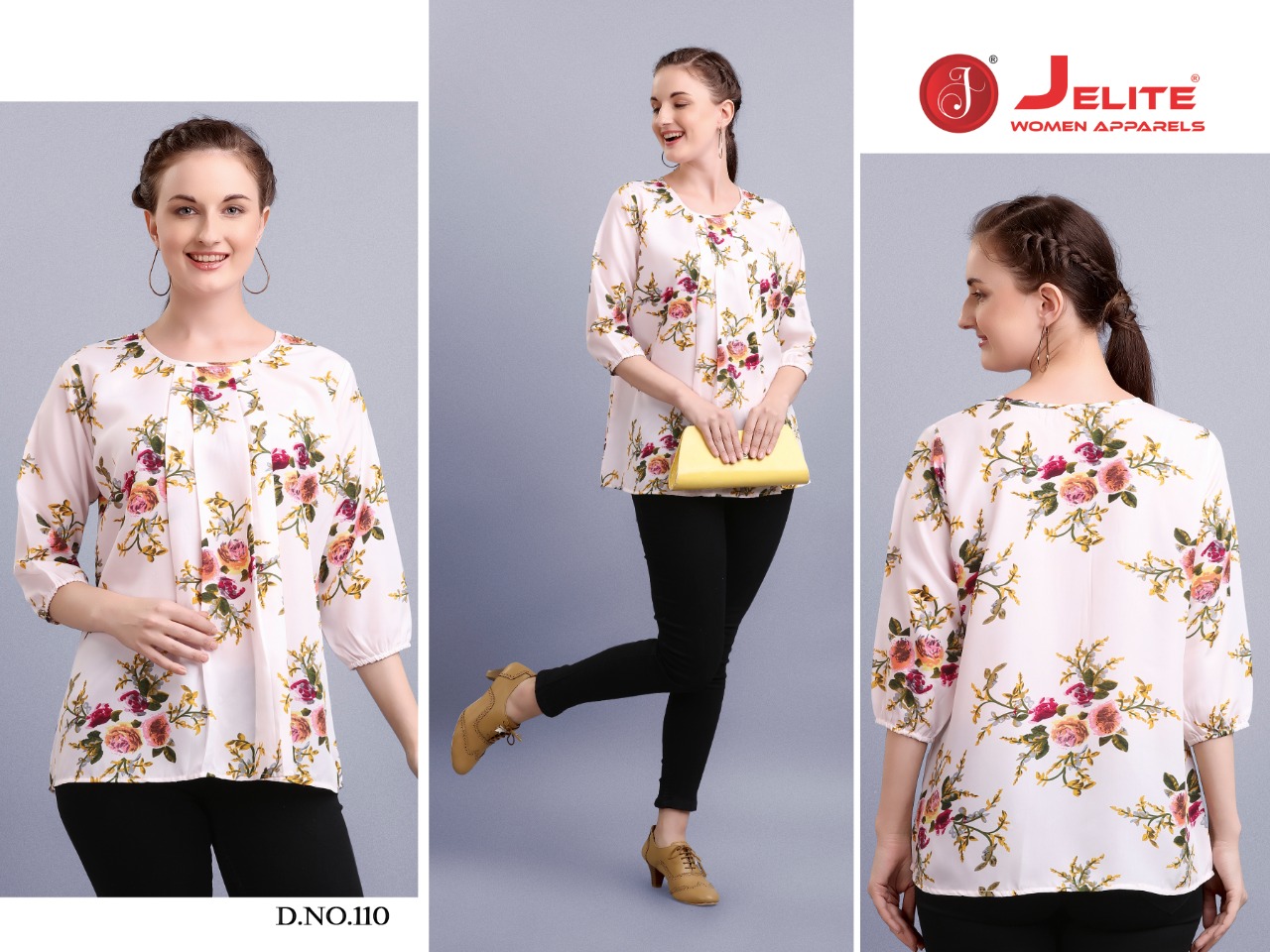 Jelite Presents Tulip Vol 2 Stylish Printed Western Ladies Top Collection