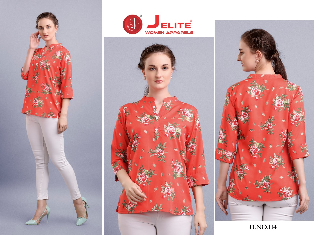 Jelite Presents Tulip Vol 2 Stylish Printed Western Ladies Top Collection