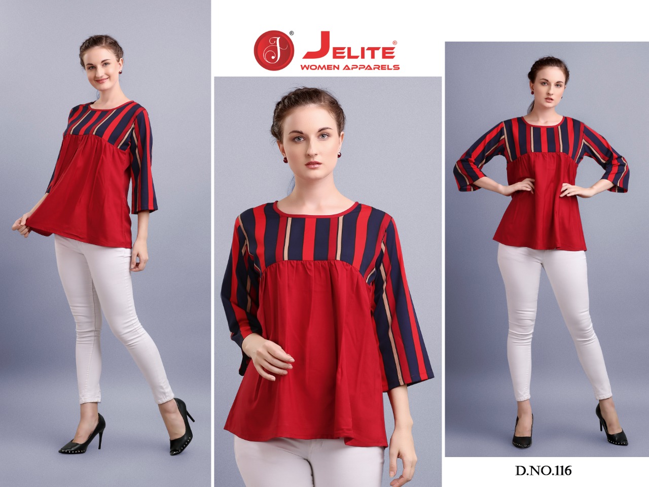 Jelite Presents Tulip Vol 2 Stylish Printed Western Ladies Top Collection