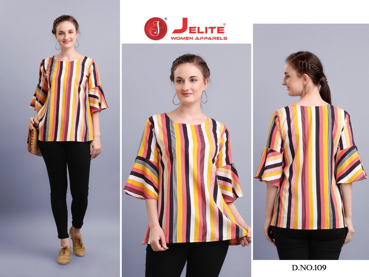 Jelite Presents Tulip Vol 2 Stylish Printed Western Ladies Top Collection