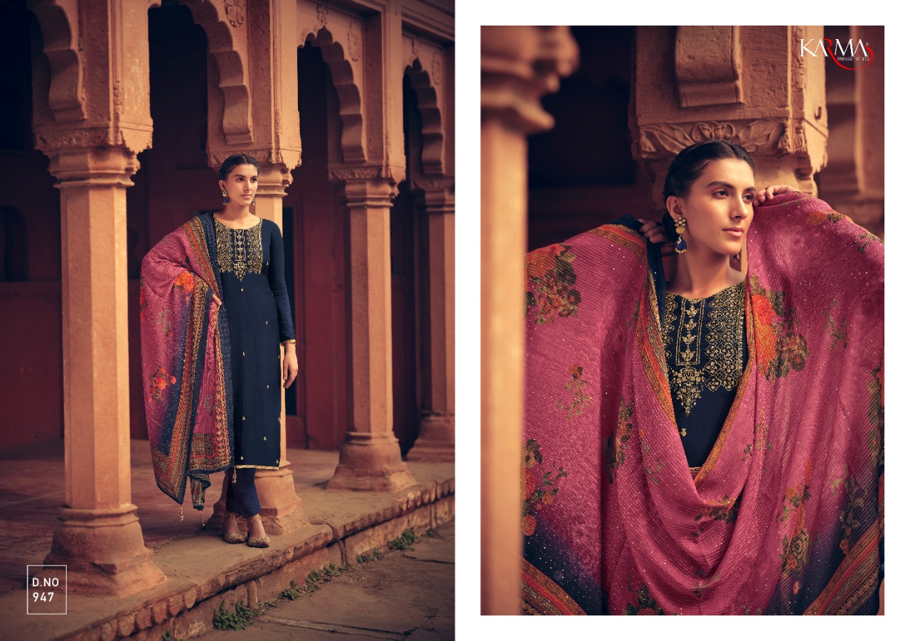 Karmar Presents Sabah 945 Series Designer Salwar Suits