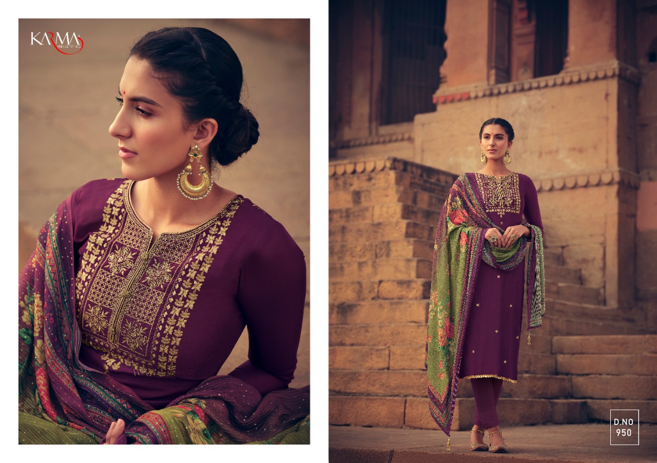 Karmar Presents Sabah 945 Series Designer Salwar Suits