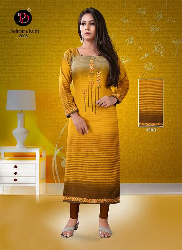 Poorvi Presents  Pashmina Vol 2 Printed Kurti Collection