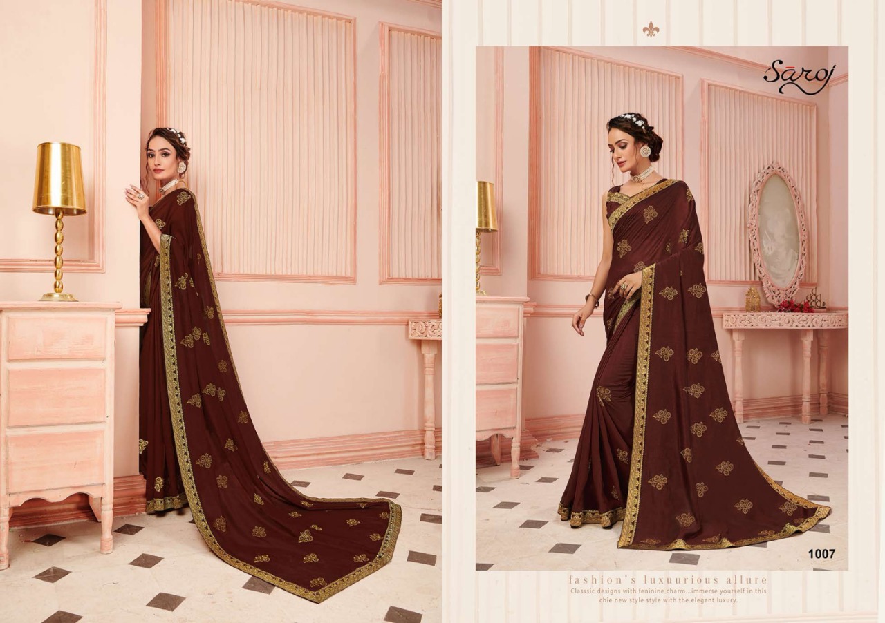 Saroj Presents  Biography Festive Wear  Sarees Collection