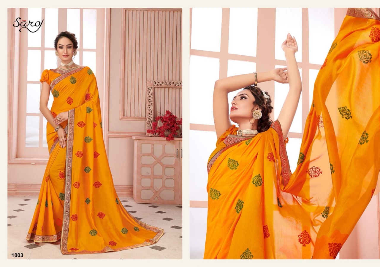 Saroj Presents  Biography Festive Wear  Sarees Collection