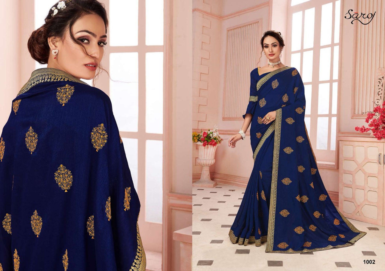 Saroj Presents  Biography Festive Wear  Sarees Collection