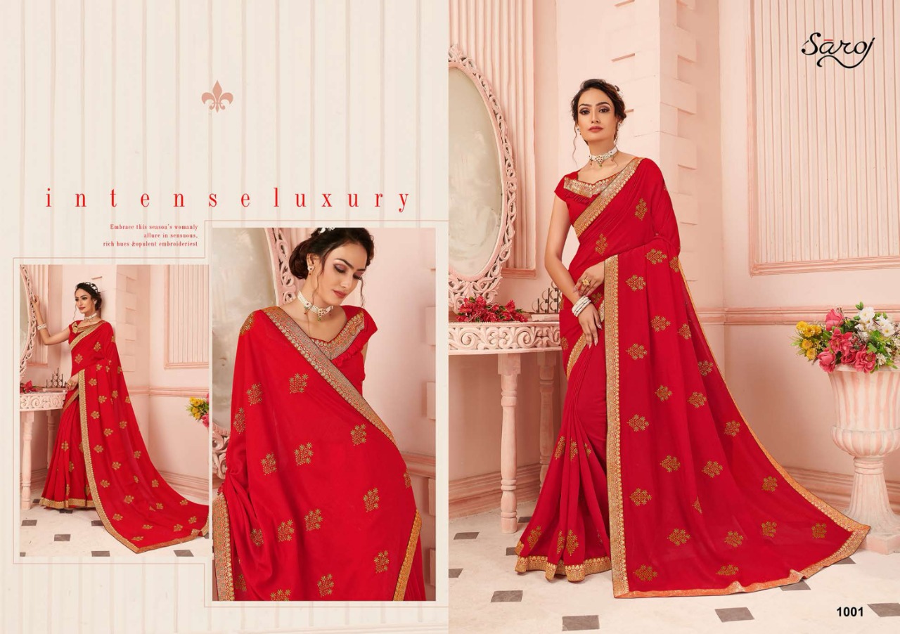 Saroj Presents  Biography Festive Wear  Sarees Collection