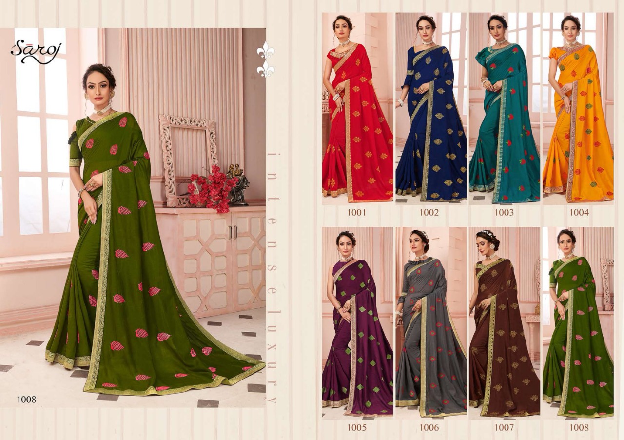 Saroj Presents  Biography Festive Wear  Sarees Collection