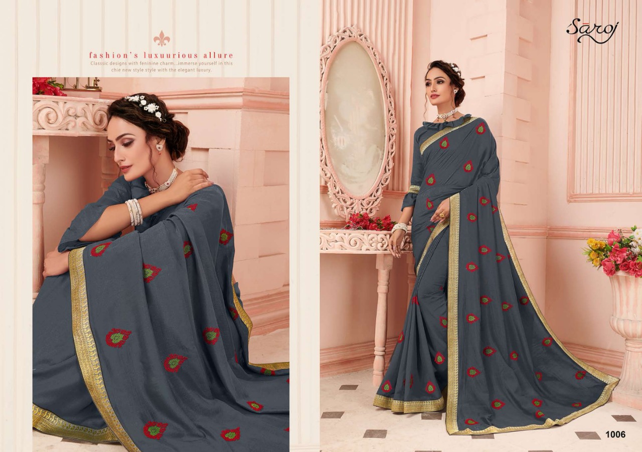 Saroj Presents  Biography Festive Wear  Sarees Collection