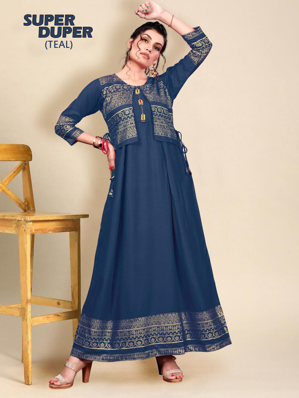 Buy Blue and Off White Handloom Cotton Jacket Style Online - Kurtis