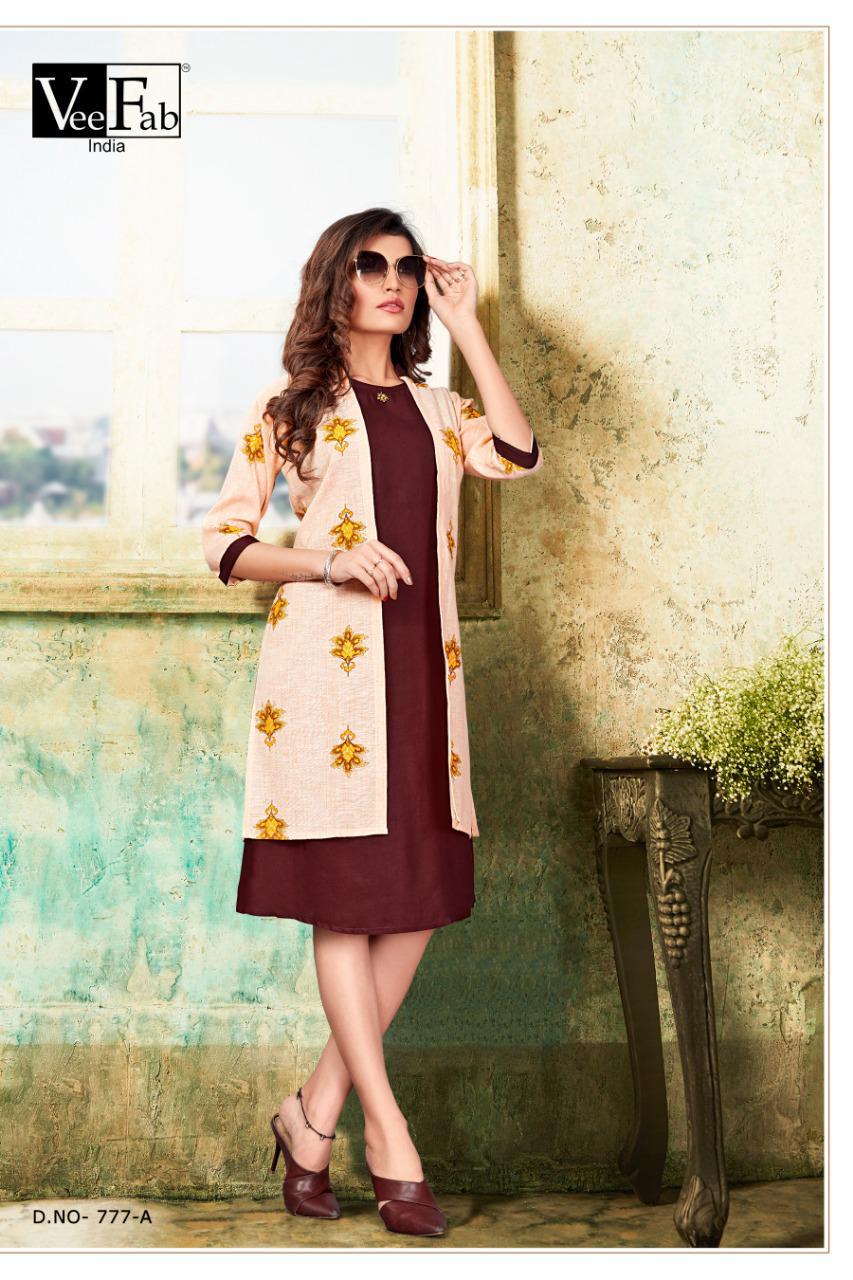 Branded Jacket Style Designer Kurti at Rs.499/Piece in delhi offer by  Vamshi Creations