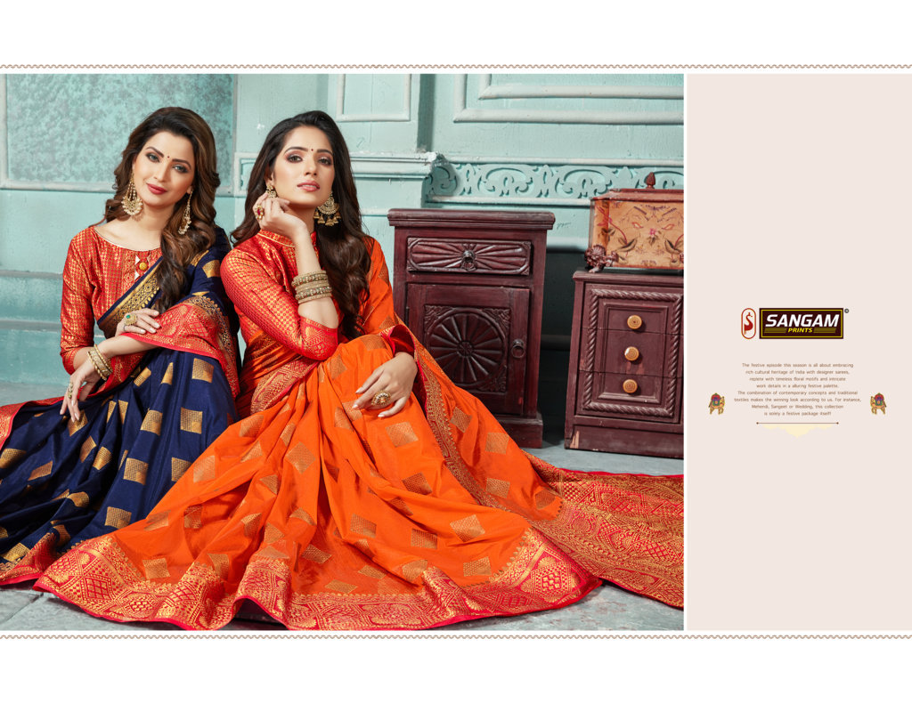 Sangam Presents Rosie Silk Nylon Silk Sarees