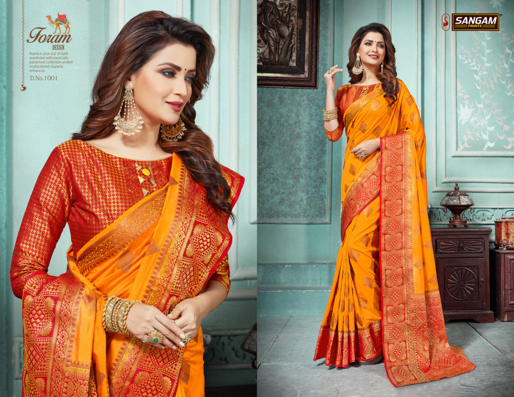 Sangam Presents Rosie Silk Nylon Silk Sarees