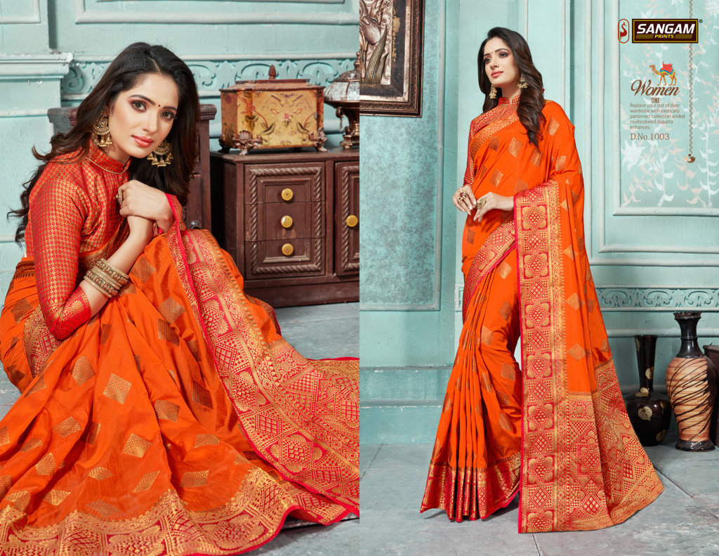 Sangam Presents Rosie Silk Nylon Silk Sarees