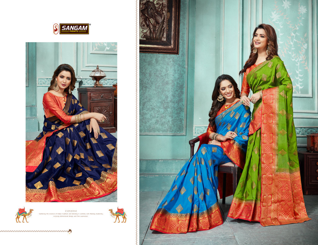 Sangam Presents Rosie Silk Nylon Silk Sarees