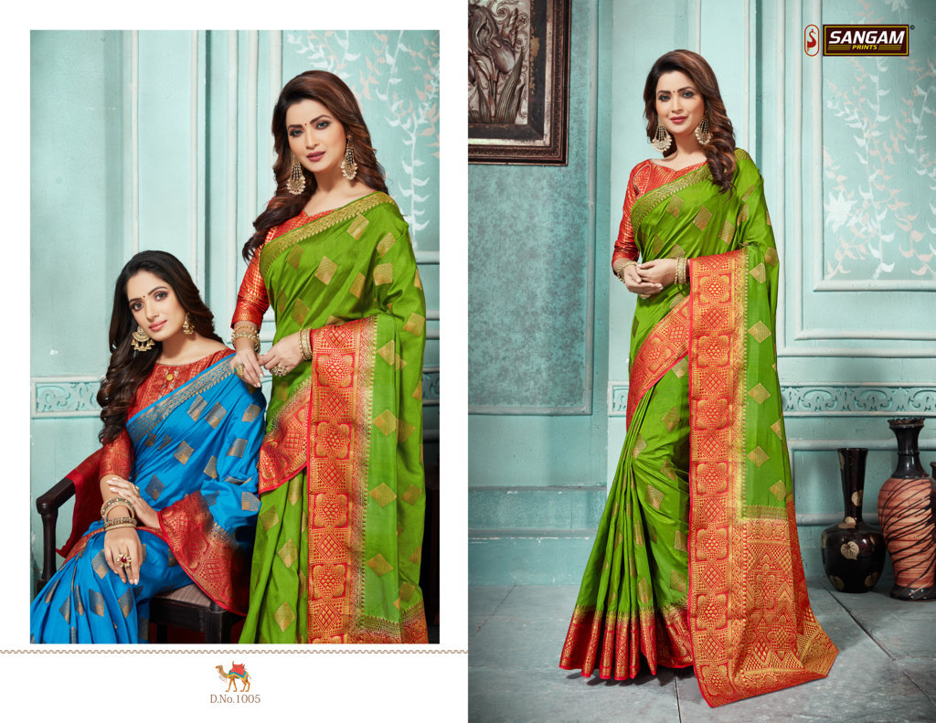 Sangam Presents Rosie Silk Nylon Silk Sarees