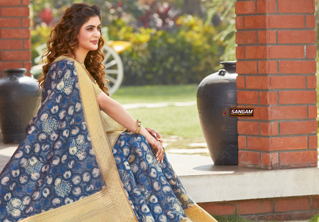 Sangam Presents Adrak Digital Printed Silk Sarees Collection