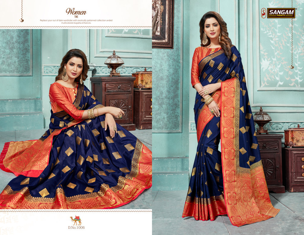 Sangam Presents Rosie Silk Nylon Silk Sarees