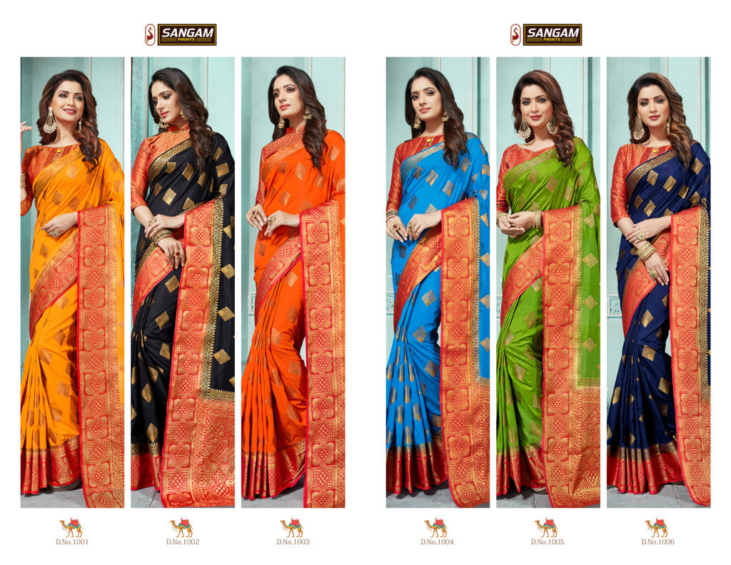 Sangam Presents Rosie Silk Nylon Silk Sarees