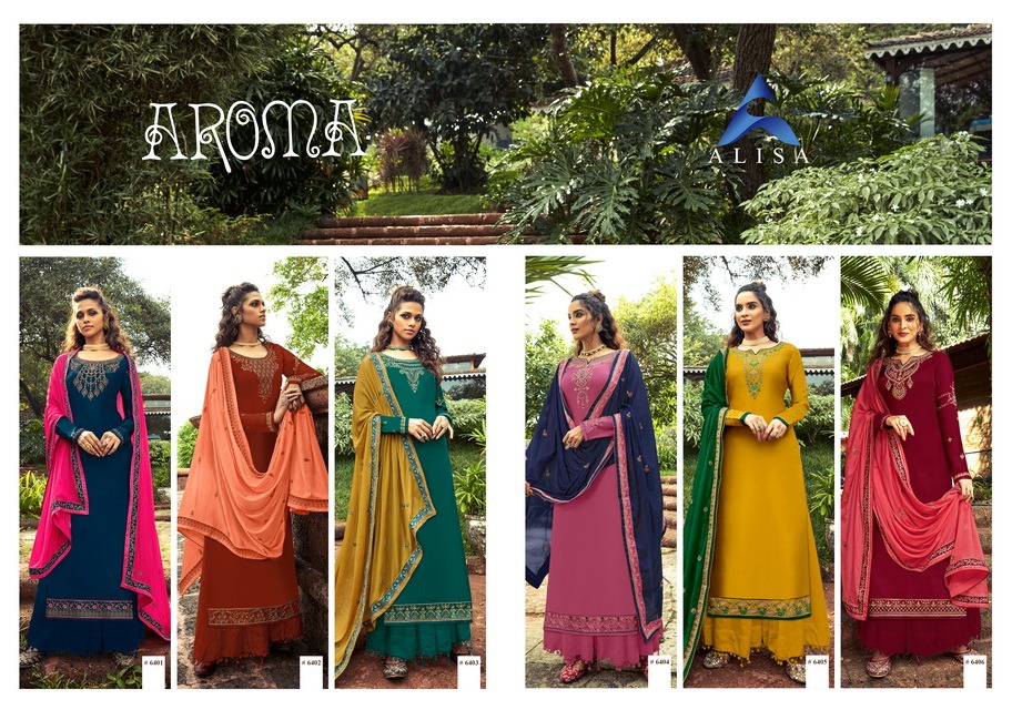 Alisa Presents  Aroma Designer Salwar Suits Collection