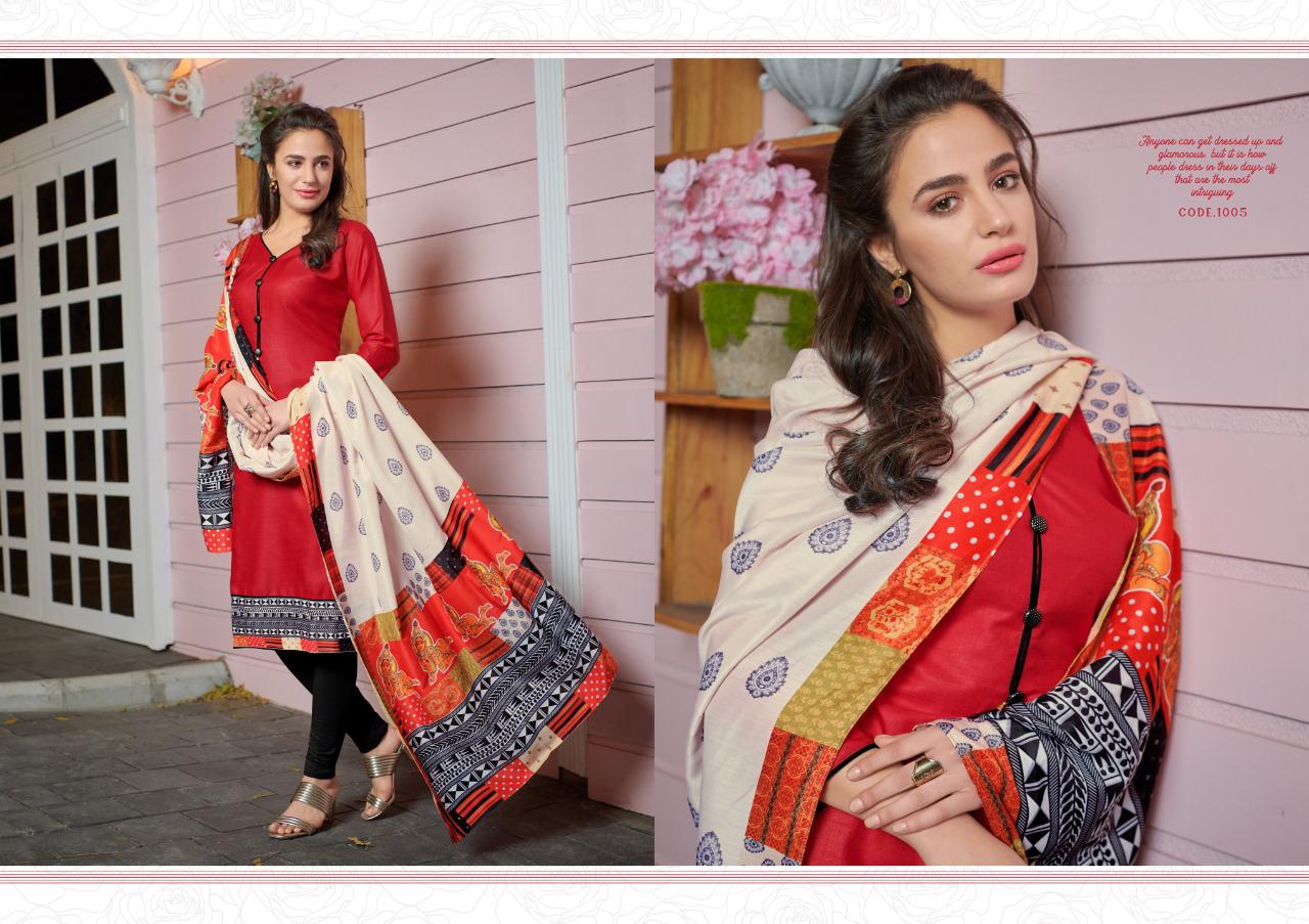 Avc Presents  Kalakari Print Casual Wear Dress Materials