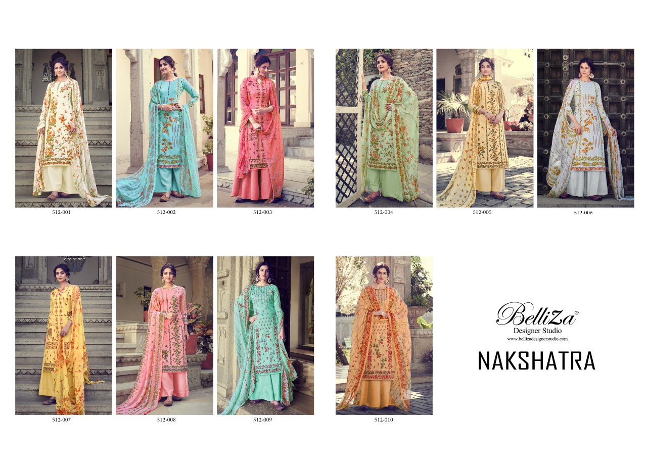 Belliza  Presents  Nakshtra Vol 2 Designer Dress Material