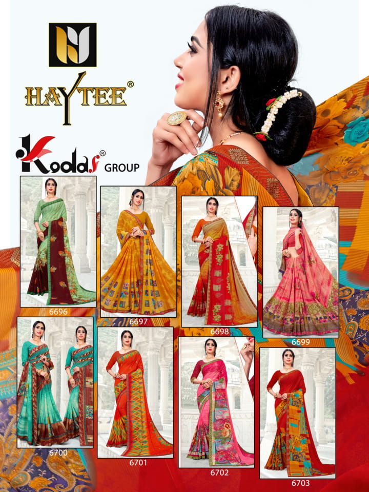 Haytee  Presents  Fantasy Regular Wear Sarees Collection