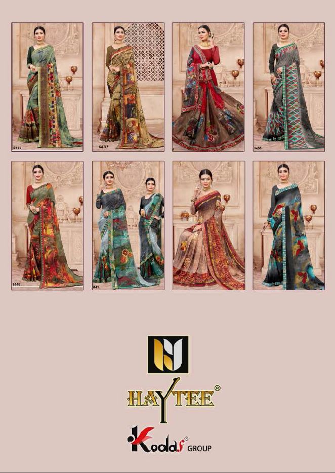 Haytee Presents  Seosons Regular Wear Printed Sarees Collection