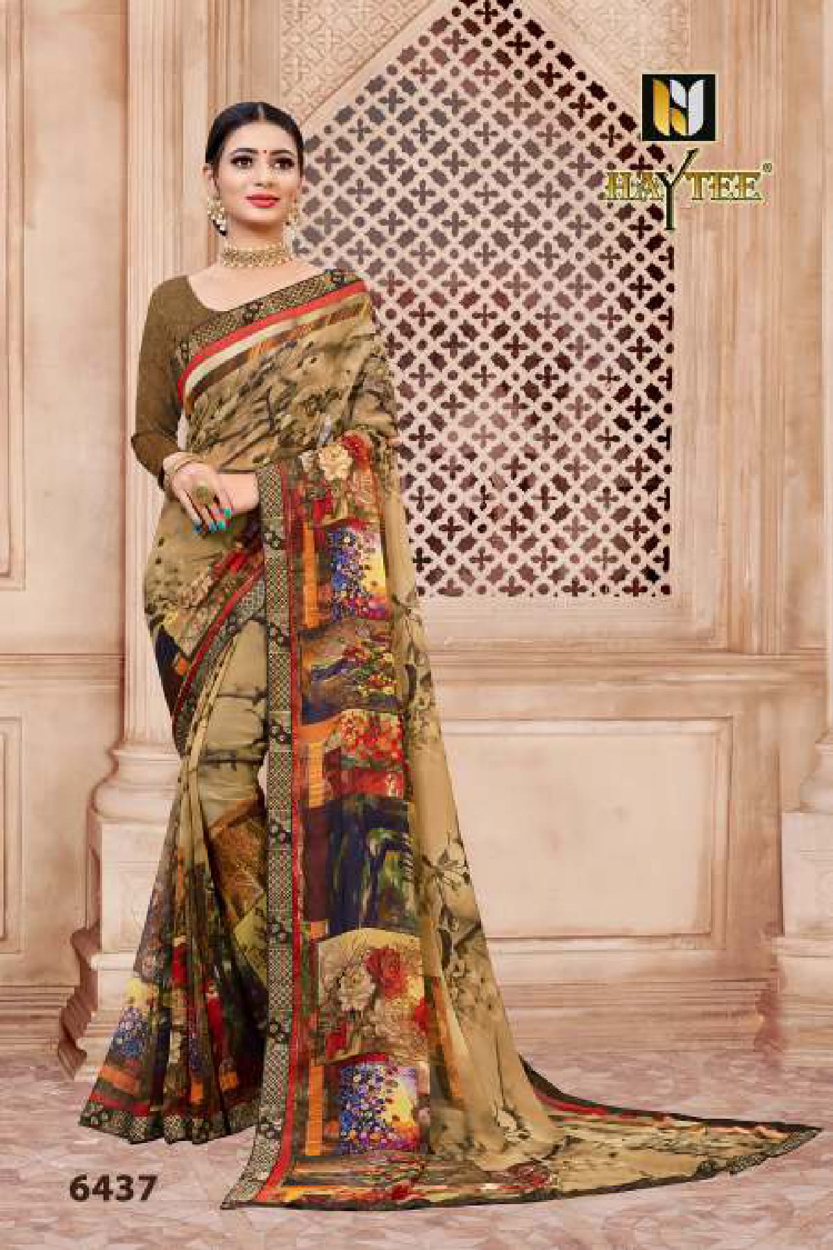 Haytee Presents  Seosons Regular Wear Printed Sarees Collection