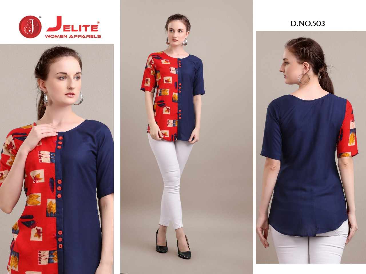 Jelite  Presents  Camellia Stylish Printed Top Collection