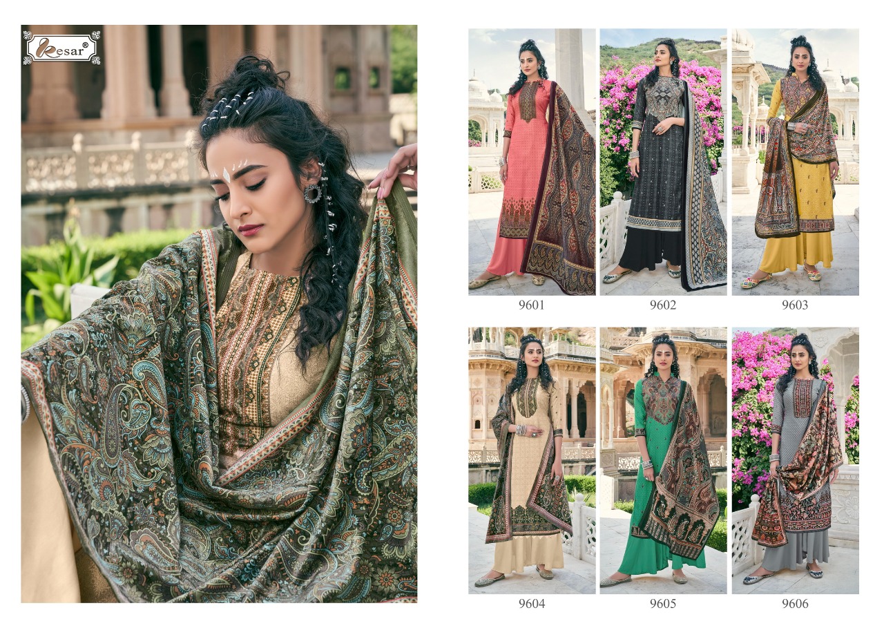 Kesar Presents  Hafsha Designer Dress Material