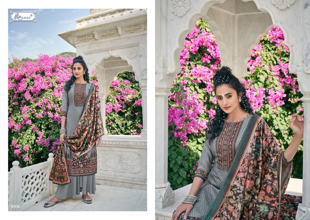 Kesar Presents  Hafsha Designer Dress Material