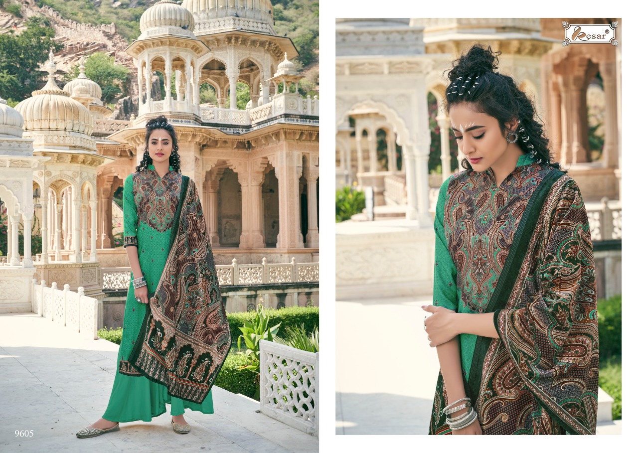 Kesar Presents  Hafsha Designer Dress Material