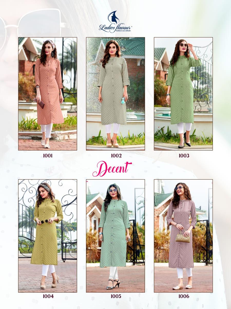 Ladies Flavour Presents  Decent Ethnic Wear Designer  Kurtis Collection