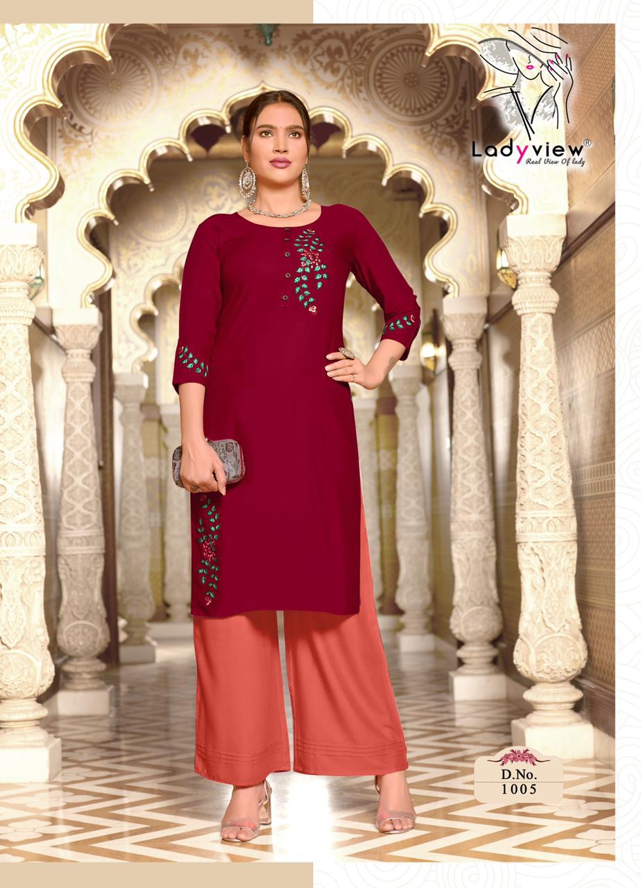 Lady View  Presents Menka Vol 2 Designer  Kurti With Bottom