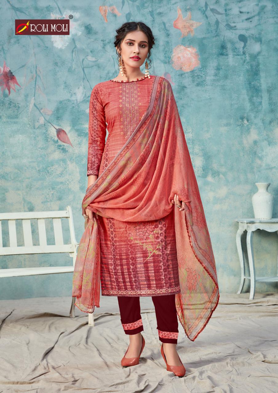 Roli Moli Presents  Silky Cotton  Vol 2 Designer Dress Material Collection