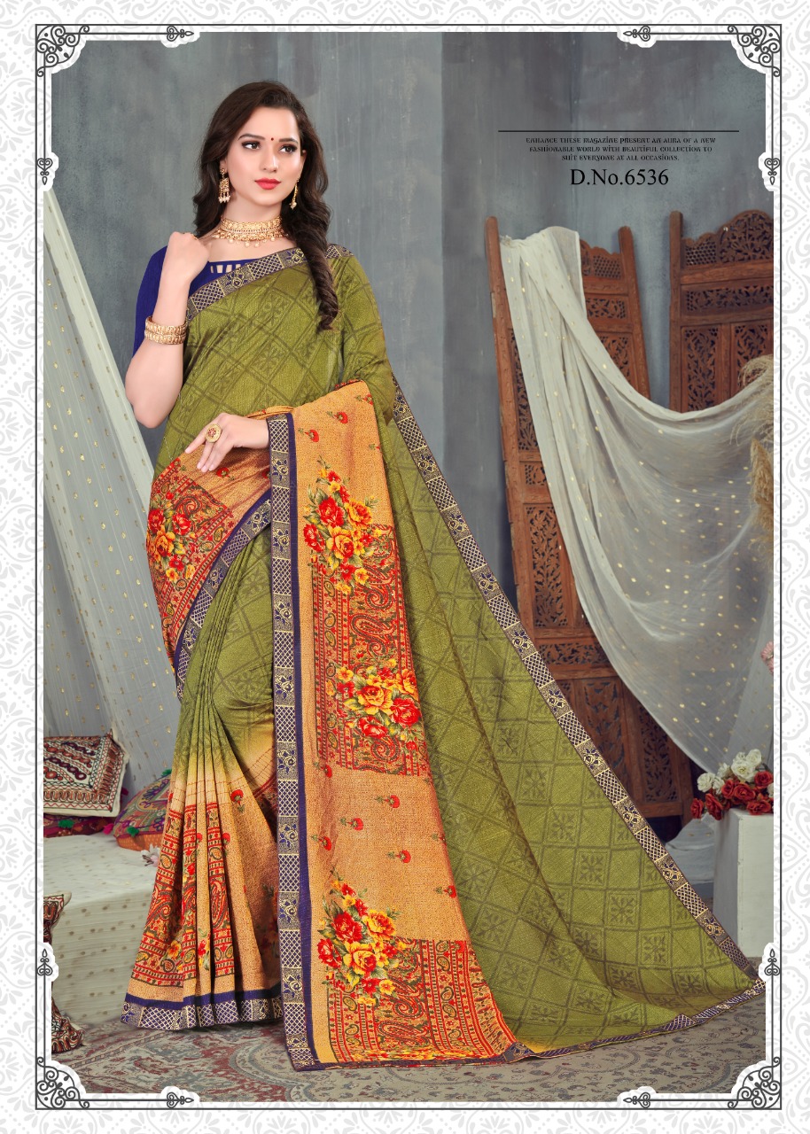 Sitka Presents Khushboo Vol 6  Printed Sarees Collection