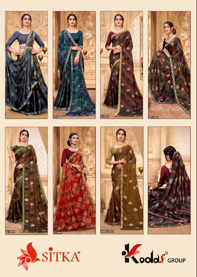 Sitka  Presents Minaj Black Printed Sarees Collection