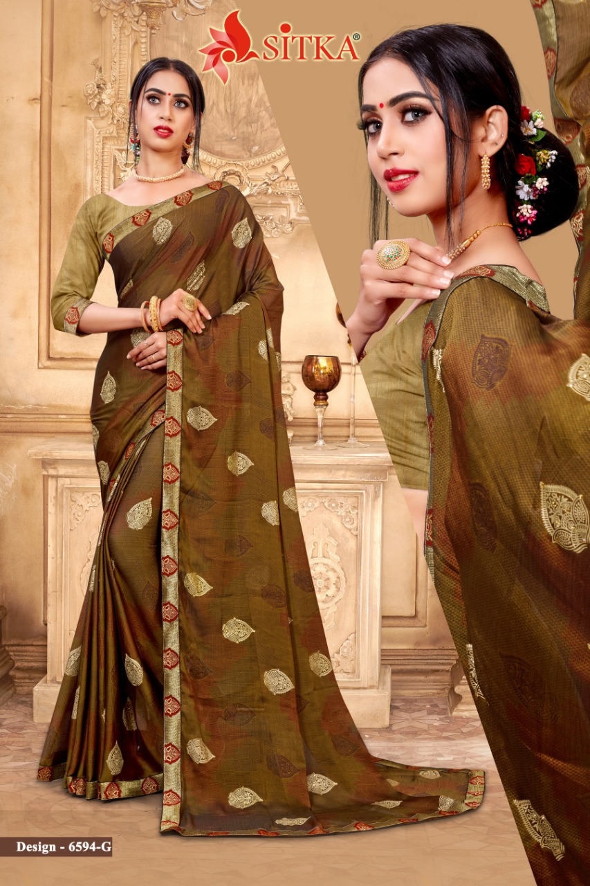 Sitka  Presents Minaj Black Printed Sarees Collection