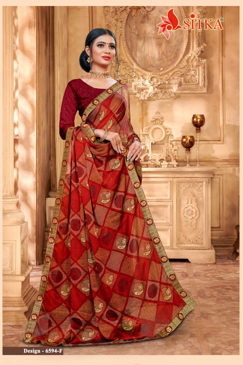 Sitka  Presents Minaj Black Printed Sarees Collection