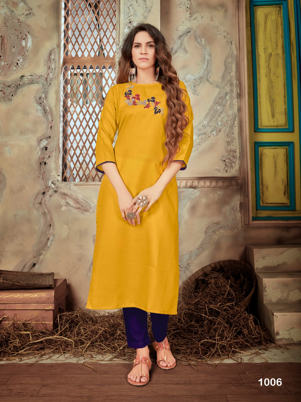 Syasii Presents  Light Galaxy Designer Kurtis Collection