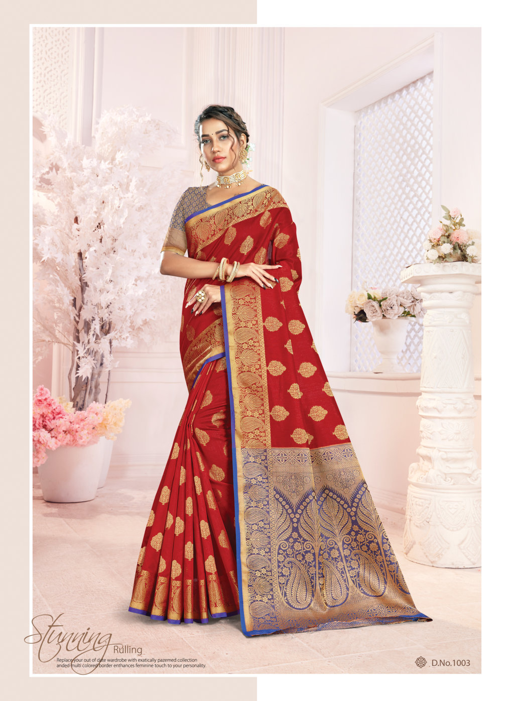 Vijaya - विजया Maheshwari Handloom Silk Saree